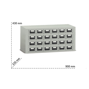 Tecnotelai Tiroir petites pièces 900x325x430mm avec 24 tiroirs en métal - Product Image 2