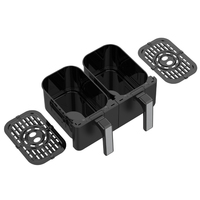 Freidora de Aire de Doble Capacidad Anbolife 8L con Ventanas Visibles, Electrodoméstico de Cocina Saludable y No Tóxico, Suministro al por Mayor OEM, Personalizable