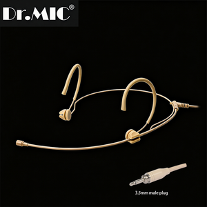 Micrófono de Diadema Profesional Mini Beige, Ligero, de Plástico, con Conexión XLR, para Comunicación, Enseñanza y Entrenamiento - Product Image 6