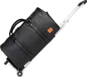 Ensemble de valises à roulettes pliables en PU durable pour vêtements, avec roues amovibles et fonction trolley, pour voyage - Product Image 5