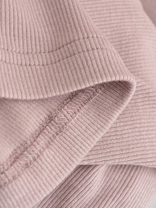 CNSHELL Haut à <span class=keywords><strong>Manches</strong></span> Longues Col Rond Basique Doux et Ajusté en Micro-Côtes Élastiqué Court pour Femme - Product Image 5