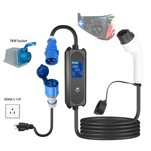 เครื่องชาร์จรถยนต์ไฟฟ้าแบบพกพา Zhongshan Wenda GBT 7KW 32A พร้อมสายชาร์จ AC - Product Image 1