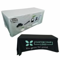 Nappe publicitaire personnalisée en polyester avec logo d'entreprise, 6 pieds x 8 pieds, impression sur mesure.