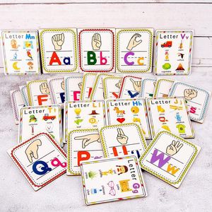 HOYE CRAFTS - Tarjetas <span class=keywords><strong>de</strong></span> Reconocimiento <span class=keywords><strong>del</strong></span> Alfabeto, Mi Primer Juego <span class=keywords><strong>de</strong></span> Aprendizaje <span class=keywords><strong>de</strong></span> Letras <span class=keywords><strong>de</strong></span> Madera para Signos <span class=keywords><strong>de</strong></span> Lengua - Product Image 4