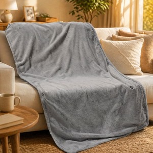 Plaid en fausse fourrure 150x80cm ultra doux et moelleux réversible pour canapé, bureau, voyage, extérieur, lavable en machine - Product Image 4