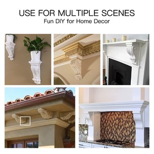 Corniches de décoration intérieure de style européen moderne corbeles en plastique ABS pour la décoration murale - Product Image 6