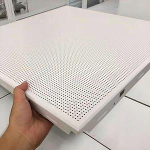 Modern Design Factory Wholesale Aluminum Alloy Ceiling Tiles Square Holes Powder Coated Finish Waterproof Square Ceiling Panel - Product Image 1