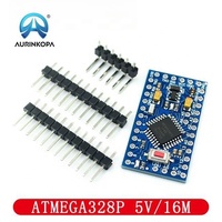 Puce ATmega328P Mini Module Pro Améliorée-Version Double 3.3V/8MHz & 5V/16MHz pour Projets Médias Interactifs