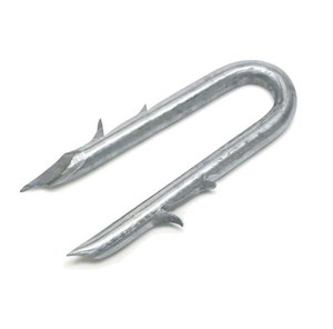 Clous en acier galvanisé de type U / <span class=keywords><strong>Agrafe</strong></span> de clôture à tige lisse <span class=keywords><strong>pour</strong></span> poteaux en bois, qualité industrielle, <span class=keywords><strong>fil</strong></span> barbelé <span class=keywords><strong>pour</strong></span> clôture <span class=keywords><strong>électrique</strong></span> - Product Image 4