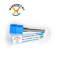 Fraise à fileter en carbure haute précision Warrior's Bit à 3/4 dents pour le traitement de l'aluminium CNC, ODM/OEM disponible