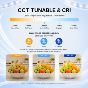 Nouvelle Bande LED 220V 50M 10W Haute Performance, Coupable à 25cm, 10W CCT 2700K-4000K-6000K, CRI Élevé, Étanche IP67, CE RoHS - Product Image 5