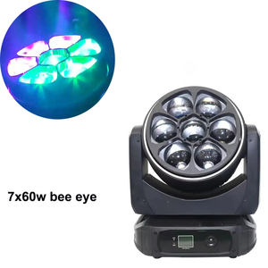 Profissional 7x60W CTO RGBW 4in1 LED Disco Strobe Stage Lights Bee Eye Moving Head Light Wash Beam <span class=keywords><strong>Zoom</strong></span> Efeito Anel para DJ Bar - Product Image 2