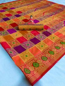 Mysore art silk beautiful multi color saree con camicetta non cucita pezzo nuovo arrivo ultimo designer di abbigliamento etnico