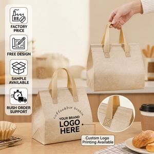 Sac isotherme personnalisé en aluminium non tissé avec logo, pour la livraison de nourriture, imperméable, réutilisable, pour les plats à emporter - Product Image 2