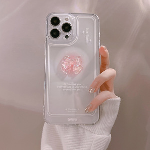 เคสซิลิโคนใสลายโบว์คริสตัลหรูหราสำหรับ <span class=keywords><strong>iPhone</strong></span> 13 Pro <span class=keywords><strong>Max</strong></span> 13 12 เคสโทรศัพท์กันกระแทกแบบมีประกาย - Product Image 4