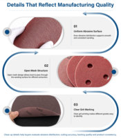 Disque abrasif en maille à crochets et boucles en oxyde d'aluminium et carbure de silicium violet de 3 pouces pour carrosserie automobile - Vente en gros