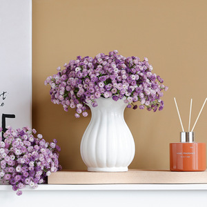 Fleurs artificielles Ruilisi Miniature Baby's Breath, blanches, en plastique, arrangement floral, décoration intérieure, accessoires de mariage, design moderne - Product Image 3