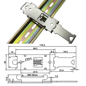 Miniatur-Din-Schnellleiter-Schienenclip-Kleber-Befestigungshalterung mit Epoxydurchschutz allgemeiner Verwendungszweck
