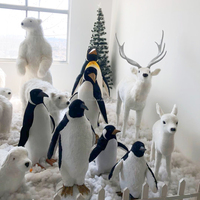 M684 Einzigartiger Beliebter Weihnachts- und Neujahrs-Winterdekoration für Innen und Außen Riesiger Lebensgroßer Schwarzer Eisbär