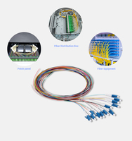 Prix usine OEM ODM G652D G657A1 G657A2 Pigtail de fibre optique 12 cœurs en faisceau SC LC FC ST APC/UPC Simplex 9/125 1,5M