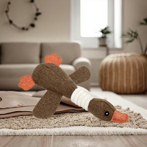 Juguete Masticable de Lino Impermeable de Alta Calidad con Diseño a Cuadros para Perros, con Sonido de Ganso <span class=keywords><strong>Salvaje</strong></span>, Resistente a Mordeduras, para Limpieza Dental, Estilo Clásico - Product Image 4