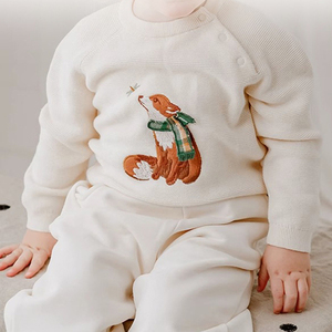 Suéter de Punto con Bordado 3D Personalizable para Bebés y Niños Pequeños, Novedad de Otoño, Suéter Abrigado para Bebés - Product Image 6