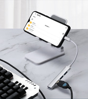 Hub USB 3.0 4 ports en 1, adaptateur multi-splitter Type C vers USB 4 ports, OTG Type-C pour téléphone et accessoires informatiques