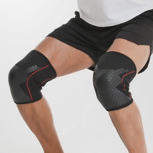 Genouillères en néoprène 7 mm, soutien de compression professionnel pour la musculation, protection antidérapante en silicone pour les squats, entraînement de force - Product Image 1