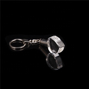 Honor de cristal puerta regalo EE. UU. Grabado pareja ir boda llavero favores imagen interior monstruo - Product Image 4