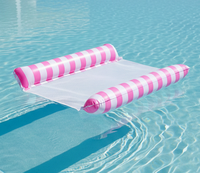 Matelas Gonflable Flottant avec Dossier 120*70cm, Transat Gonflable pour Piscine, Hamac Aquatique, Lit d'Eau en PVC, Capacité 100kg
