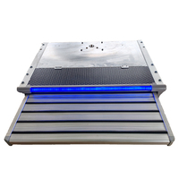 Marchepied électrique pour camping-car/caravane en alliage d'aluminium et acier au carbone avec éclairage LED 12V, installation fixe, capacité de charge 220 kg