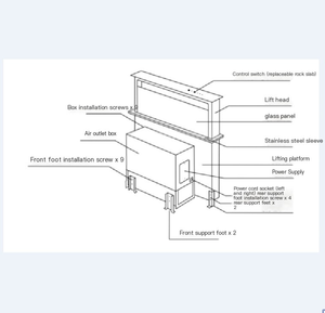 <span class=keywords><strong>Hotte</strong></span> de cuisinière îlot avec circulation interne réglable et rétractable Cuisine ouverte Extracteur d'ustensiles de cuisine à échappement silencieux - Product Image 3
