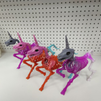 Décorations d'horreur pour Halloween Scorpion Chauve-souris Souris Araignée Plastique Animal Os Squelette Fête Décoration Cheval Squelette Rat