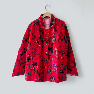 Chaqueta Acolchada con Estampado Animal para Mujer, Chaqueta de Terciopelo de Algodón de Manga Larga con Bolsillos, Abrigo de Terciopelo Reversible para Chicas - Product Image 1