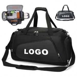 Custom Waterproof Duffel High Quality Oxford Gym Shoes Compartment Promotional Travel Luggage <b>Bag</b> With Logo - Product Image 1