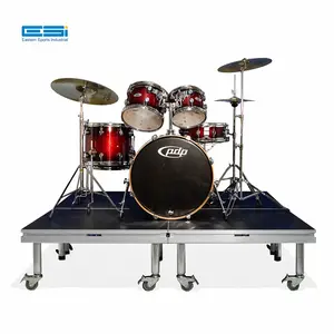 Riser a tamburo Mobile ESI 6 'x 6', concerto con piattaforma mobile regolabile con finitura industriale