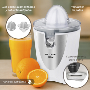 Presse-agrumes électrique Grunkel 60W avec presse-agrumes réversible pour la préparation de jus frais - Product Image 6