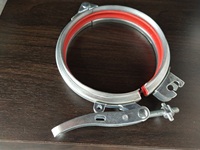 Colliers de serrage pour conduits de ventilation en acier galvanisé à dégagement rapide avec caoutchouc rouge