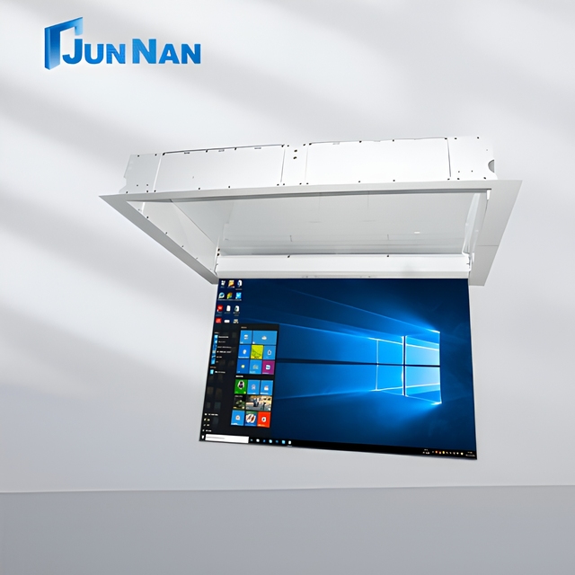 Motorized TV Ceiling Flip Down Lift Mechanism 32-50 Inches Hidden Ceiling TV Mount Stand