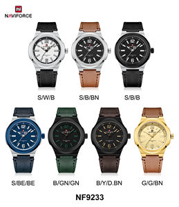 Naviforce 9233 패션 사용자 정의 로고 소년 석영 시계 저렴한 가격 정품 가죽 스트랩 방수 간단한 캐주얼 reloj 시계 - Product Image 6