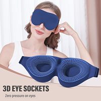Masque pour les yeux en mousse de polyuréthane sur mesure, ultra fin, en mousse à mémoire de forme 3D, occultant, doux, respirant, pour dormir