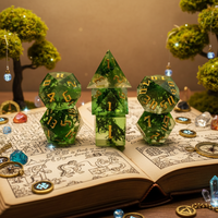 Ensemble de dés polyédriques en résine Musenluo D&D de haute qualité avec couleurs personnalisables, 7 pièces pour jeux de société, à partir de 14 ans