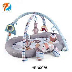 Yeni stil 2 in 1 yenidoğan bebek salon süper yumuşak pamuk uyku bebek yuva ve oyun matı