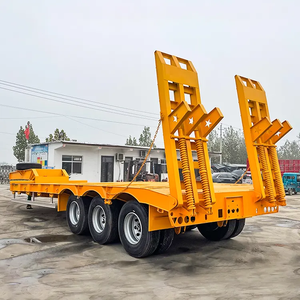 Remolque de plataforma baja hidráulica de 3, 4 y 5 ejes para trabajo pesado, de 1-2 toneladas, con cuello de cisne, 12.5x2.5x1.5m, Shandong Fengniao - Product Image 5