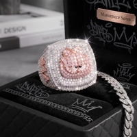 Bagues en moissanite style hip-hop, bagues personnalisées pour hommes et femmes, cadeaux pour les fêtes, les anniversaires, les anniversaires de mariage et Noël