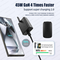 Chargeur rapide OTP ignifuge PPS 45W EP-TA845 pour ordinateur portable avec câble USB-C 5A et prise UK
