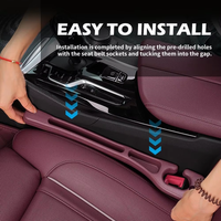 Organisateur pratique en PU anti-chute pour console de voiture, bande de remplissage pour l'espace latéral du siège, organisateur d'espace de siège de voiture