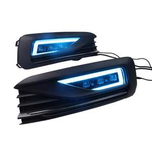 ไฟหน้ากันชนหน้าแบบ LED สำหรับรถยนต์ <span class=keywords><strong>Volkswagen</strong></span> <span class=keywords><strong>Jetta</strong></span> Sagitar <span class=keywords><strong>R</strong></span>-<span class=keywords><strong>Line</strong></span> ปี <span class=keywords><strong>2016</strong></span> พร้อมไฟเลี้ยวสีเหลืองน้ำเงินและไฟเดย์ไลท์ - Product Image 3