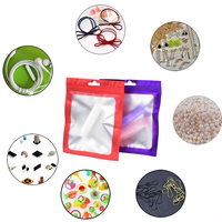 Sacs d'emballage en plastique Mylar réutilisables de luxe, mini-sacs refermables en aluminium, pochettes anti-humidité avec fenêtre transparente pour bijoux