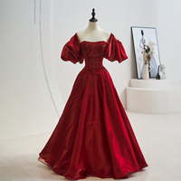 Ruolai LDR5018 robe de soirée sans bretelles en ligne grande taille femmes appliques en satin avec manches convertibles robes de cérémonie de soirée
